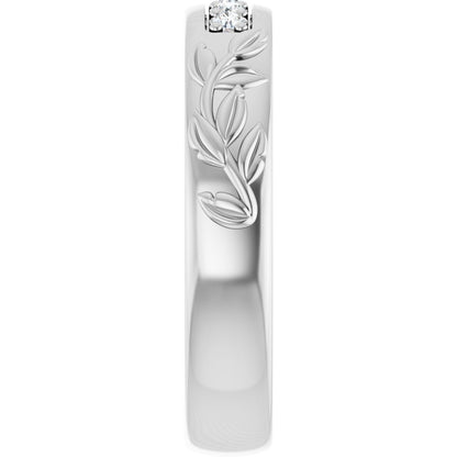 1/6 Ctw Lab-Grown Diamond Band - White Gold - Lab Grown Diamond