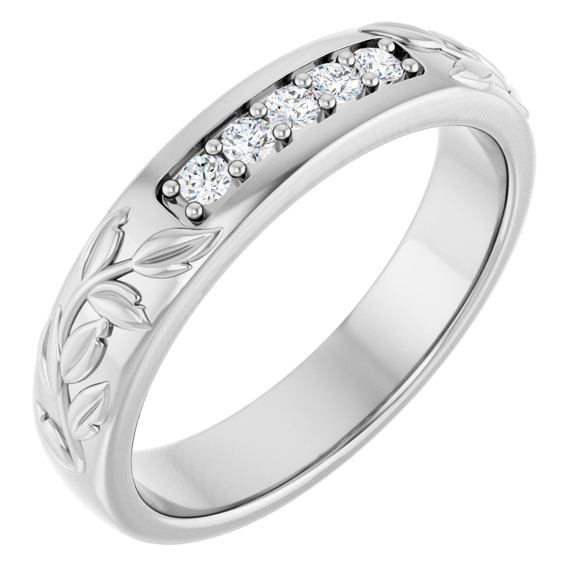 1/6 Ctw Lab-Grown Diamond Band - White Gold - Lab Grown Diamond