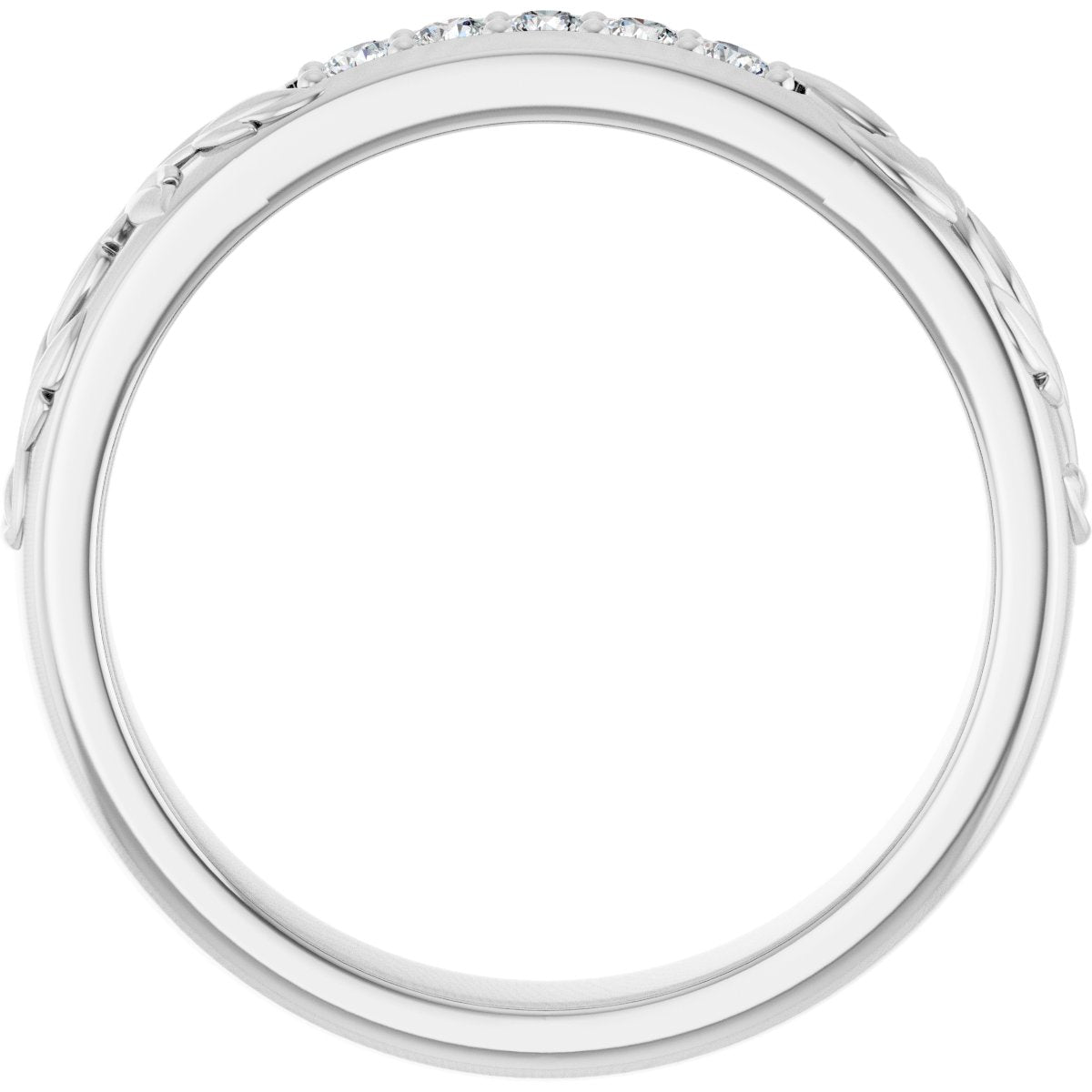 1/6 Ctw Lab-Grown Diamond Band - White Gold - Lab Grown Diamond