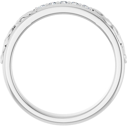 1/6 Ctw Lab-Grown Diamond Band - White Gold - Lab Grown Diamond