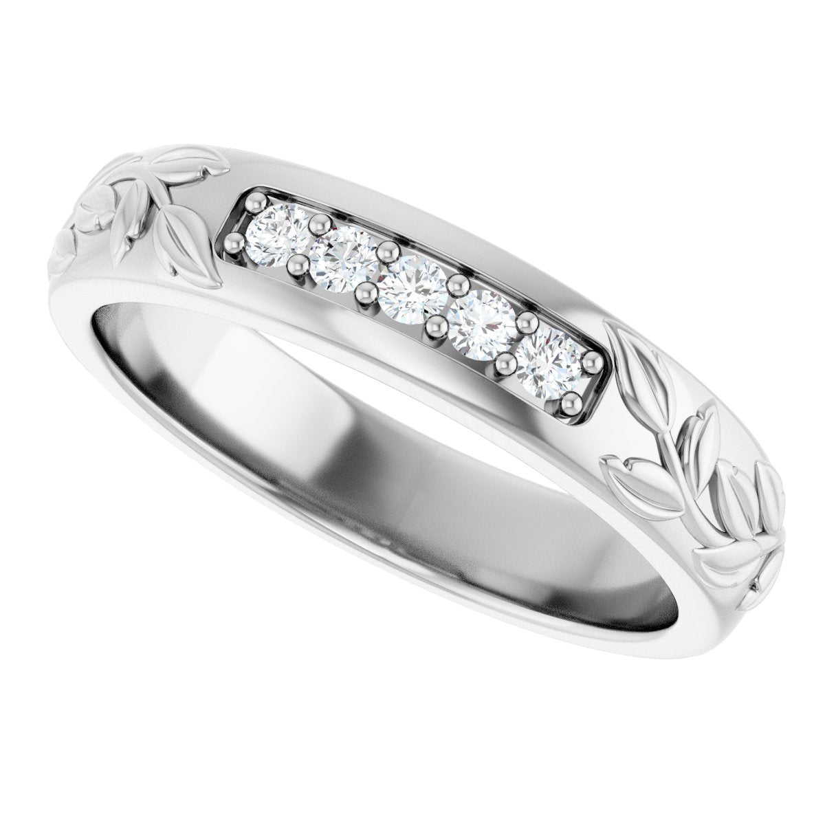 1/6 Ctw Lab-Grown Diamond Band - White Gold - Lab Grown Diamond