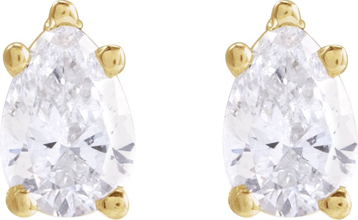 5/8 Ctw Lab Grown Diamond Tapered Basket Earrings - Yellow Gold - Lab Grown Diamond