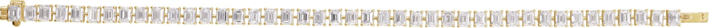10 1/2 Ctw Emerald Lab-Grown Diamond Line Bracelet - Lab Grown Diamond