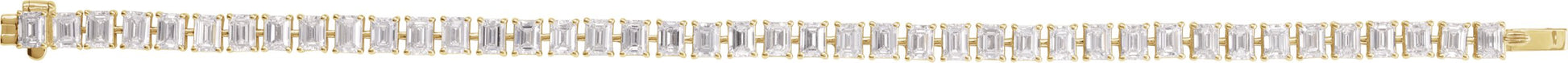 10 1/2 Ctw Emerald Lab-Grown Diamond Line Bracelet - Lab Grown Diamond