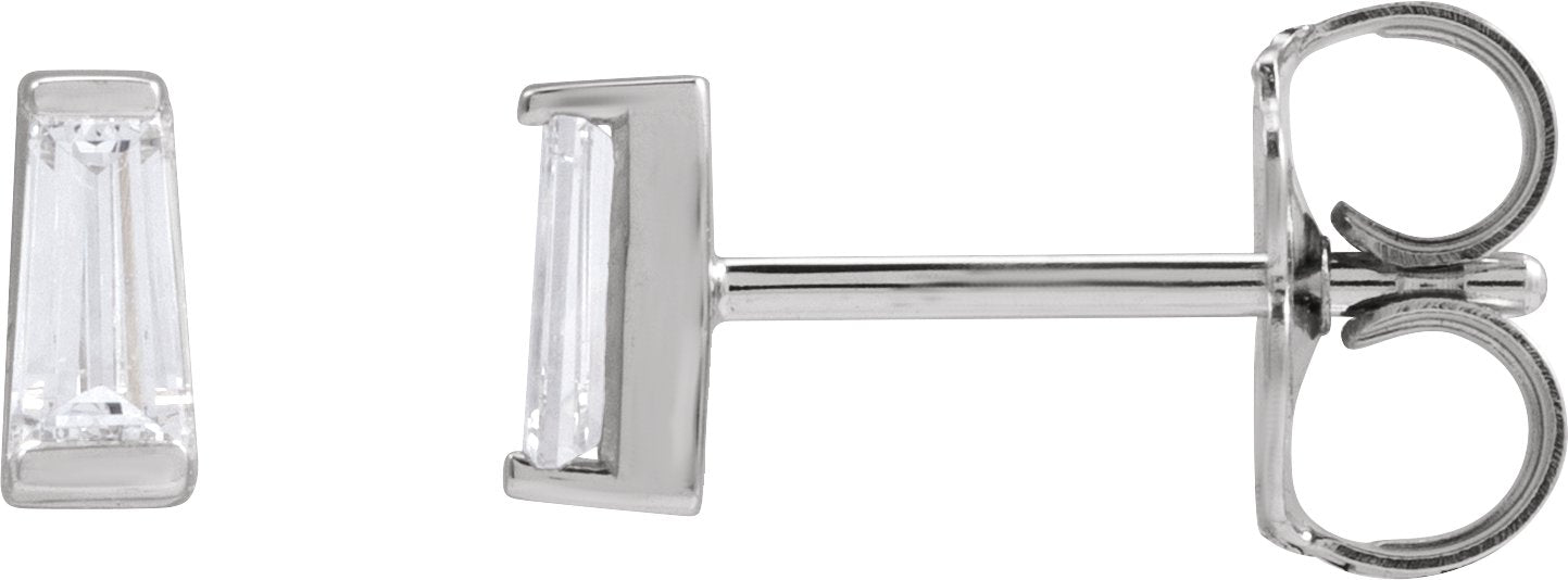 1/5 Ctw Lab-Grown Diamond Channel-Set Earrings