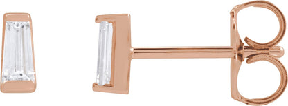 1/5 Ctw Lab-Grown Diamond Channel-Set Earrings - Lab Grown Diamond