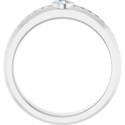1/2 Ctw Lab-Grown Diamond Band - White Gold - Lab Grown Diamond