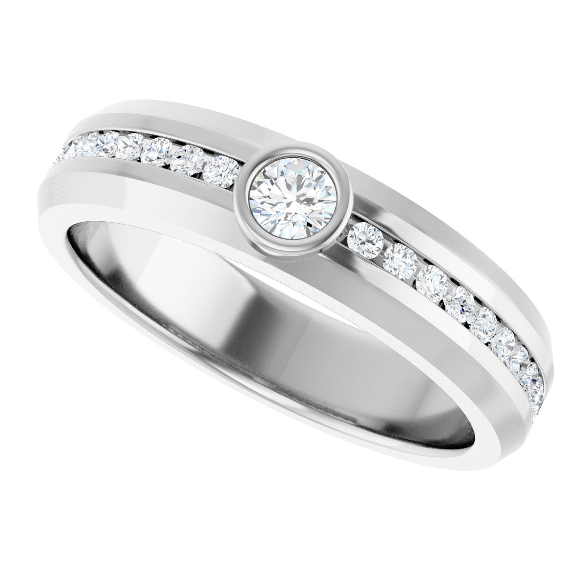 1/2 Ctw Lab-Grown Diamond Band - White Gold - Lab Grown Diamond
