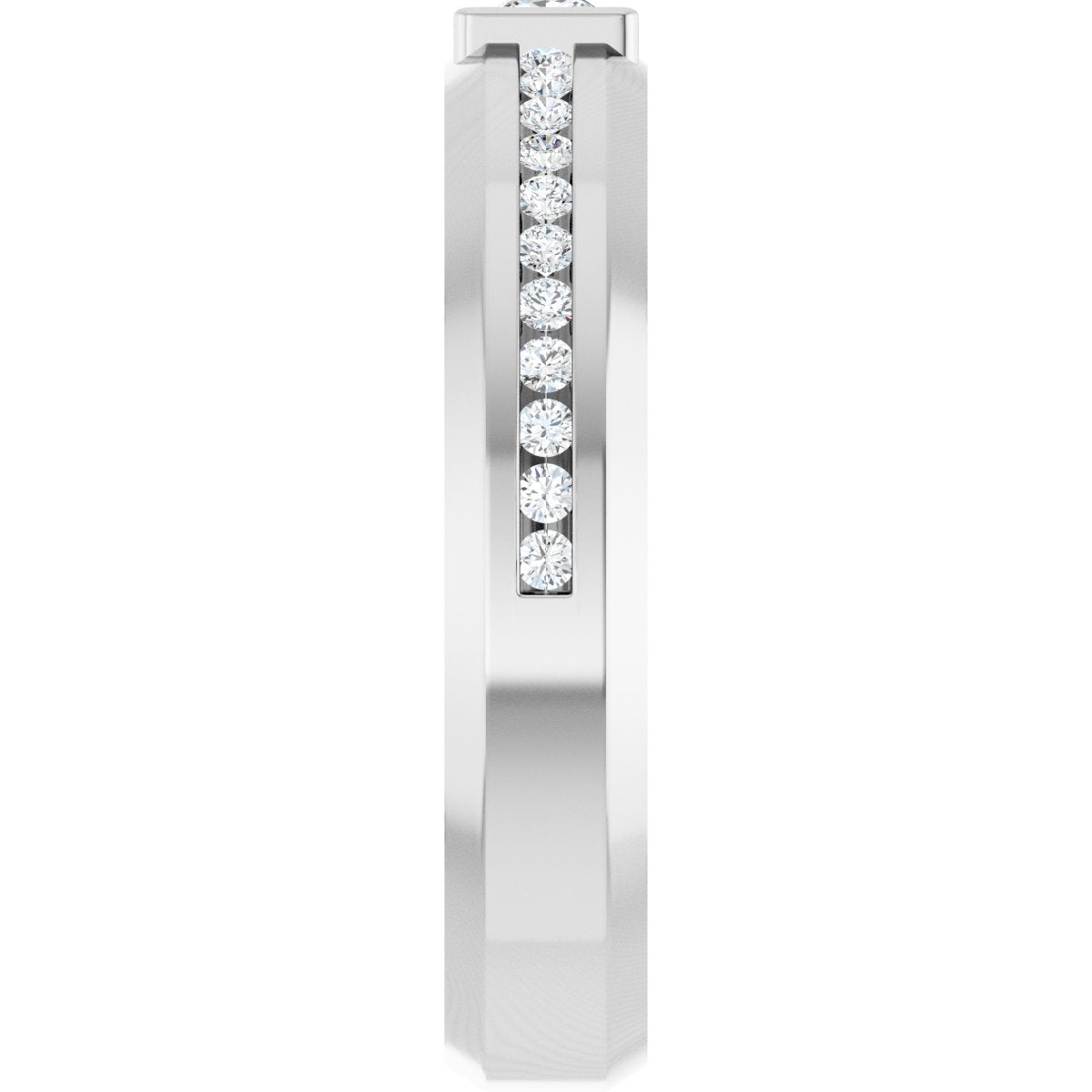 3/8 Ctw Square Lab-Grown Diamond Band - White Gold - Lab Grown Diamond