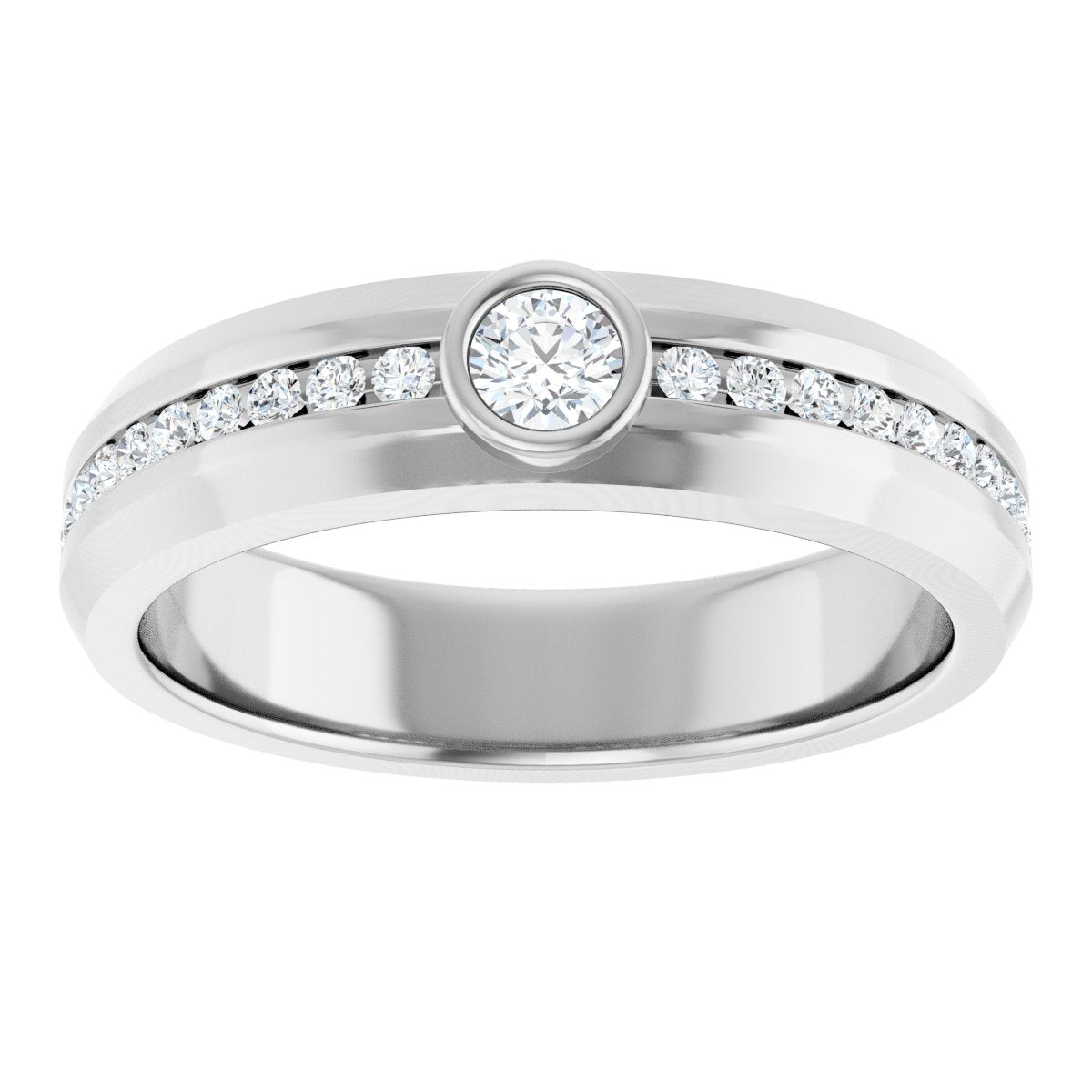1/2 Ctw Lab-Grown Diamond Band - White Gold - Lab Grown Diamond