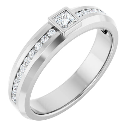 3/8 Ctw Square Lab-Grown Diamond Band