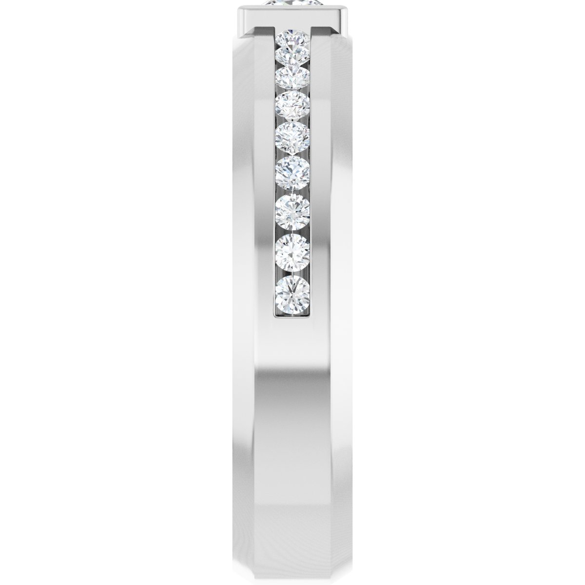 5/8 Ctw Square Lab-Grown Diamond Band - White Gold - Lab Grown Diamond