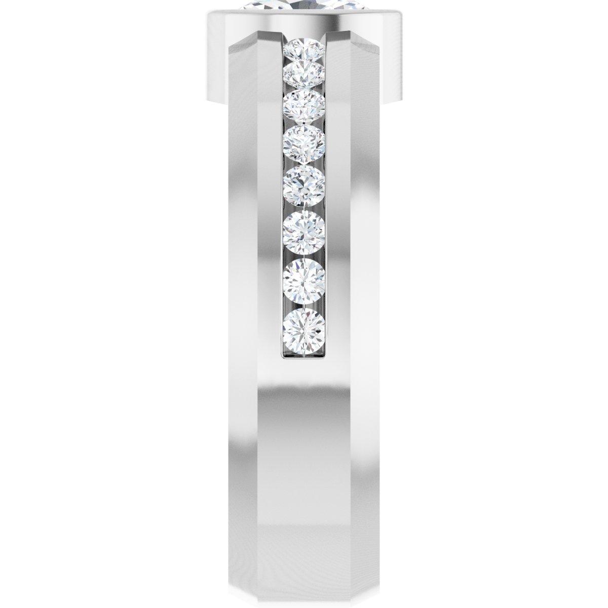 1 1/4 Ctw Oval Lab-Grown Diamond Band - White Gold - Lab Grown Diamond