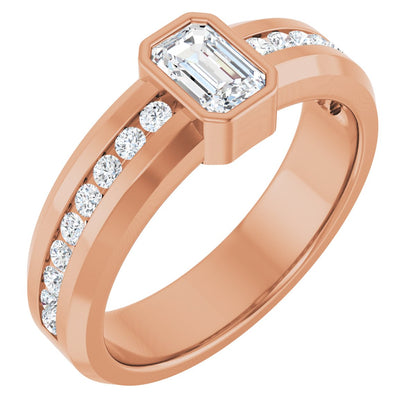 1 Ctw Emerald Lab-Grown Diamond Band