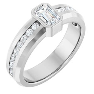 1 Ctw Emerald Lab-Grown Diamond Band