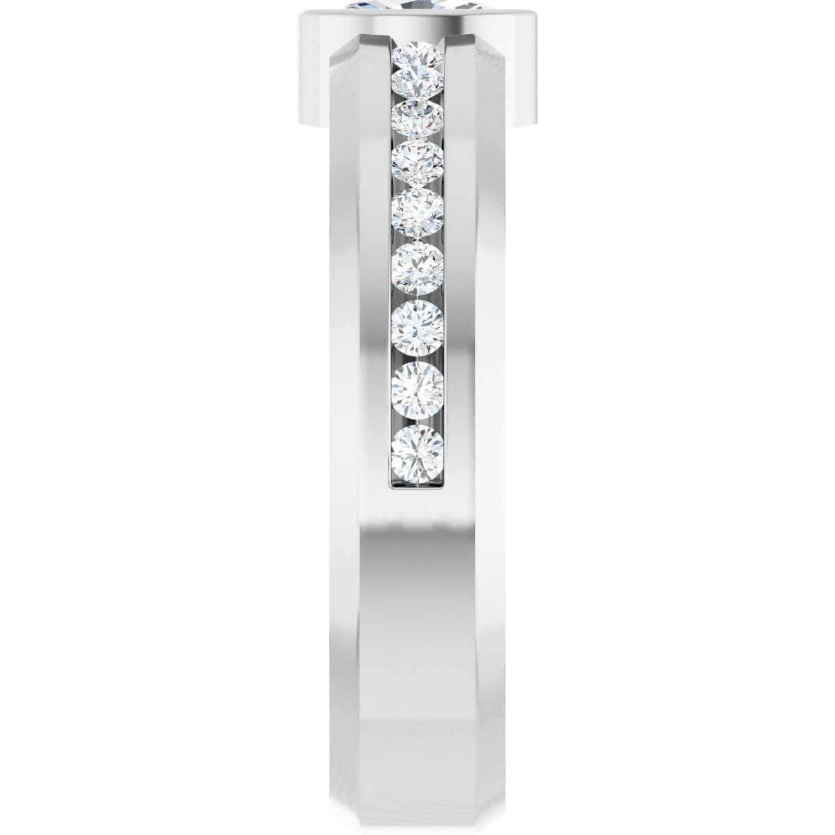 3/4 Ctw Oval Lab-Grown Diamond Band - White Gold - Lab Grown Diamond