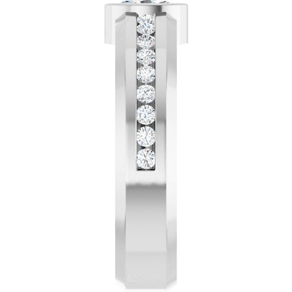 3/4 Ctw Oval Lab-Grown Diamond Band - White Gold - Lab Grown Diamond