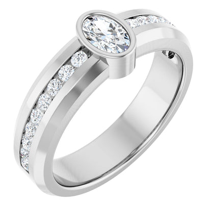 3/4 Ctw Oval Lab-Grown Diamond Band