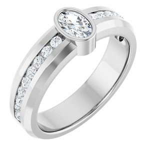 3/4 Ctw Oval Lab-Grown Diamond Band
