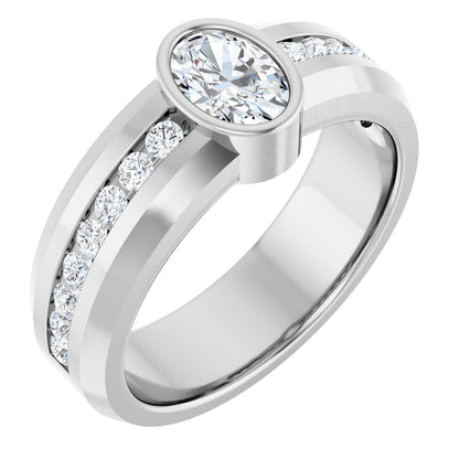 1 1/4 Ctw Oval Lab-Grown Diamond Band
