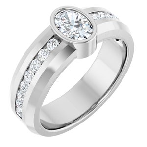 1 1/4 Ctw Oval Lab-Grown Diamond Band