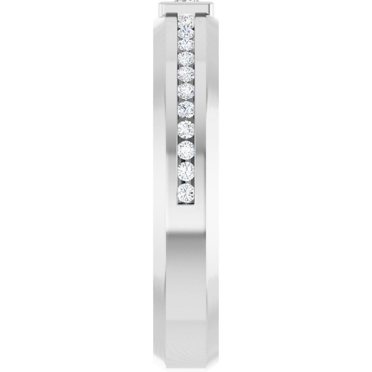 1/3 Ctw Square Lab-Grown Diamond Band - White Gold - Lab Grown Diamond