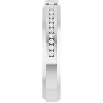 1/3 Ctw Square Lab-Grown Diamond Band - White Gold - Lab Grown Diamond
