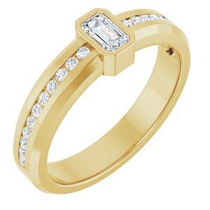 5/8 Ctw Emerald Lab-Grown Diamond Band