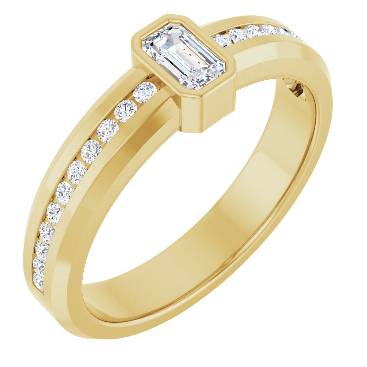 5/8 Ctw Emerald Lab-Grown Diamond Band