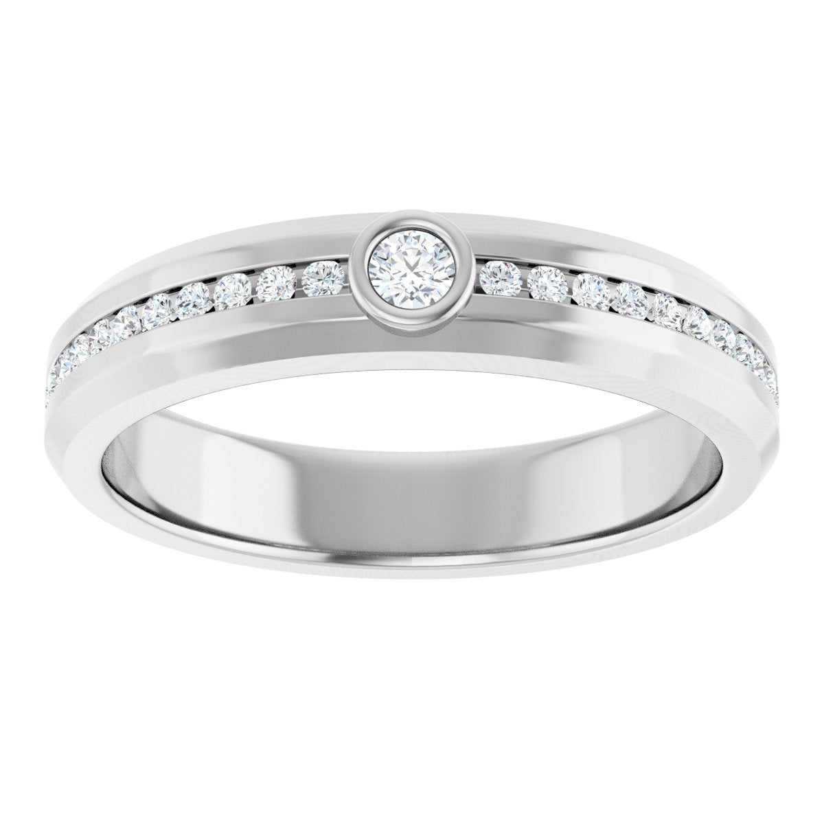 1/4 Ctw Lab-Grown Diamond Band - White Gold - Lab Grown Diamond