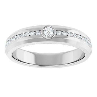 1/4 Ctw Lab-Grown Diamond Band - White Gold - Lab Grown Diamond