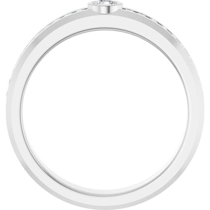 1/3 Ctw Lab-Grown Diamond Band - White Gold - Lab Grown Diamond