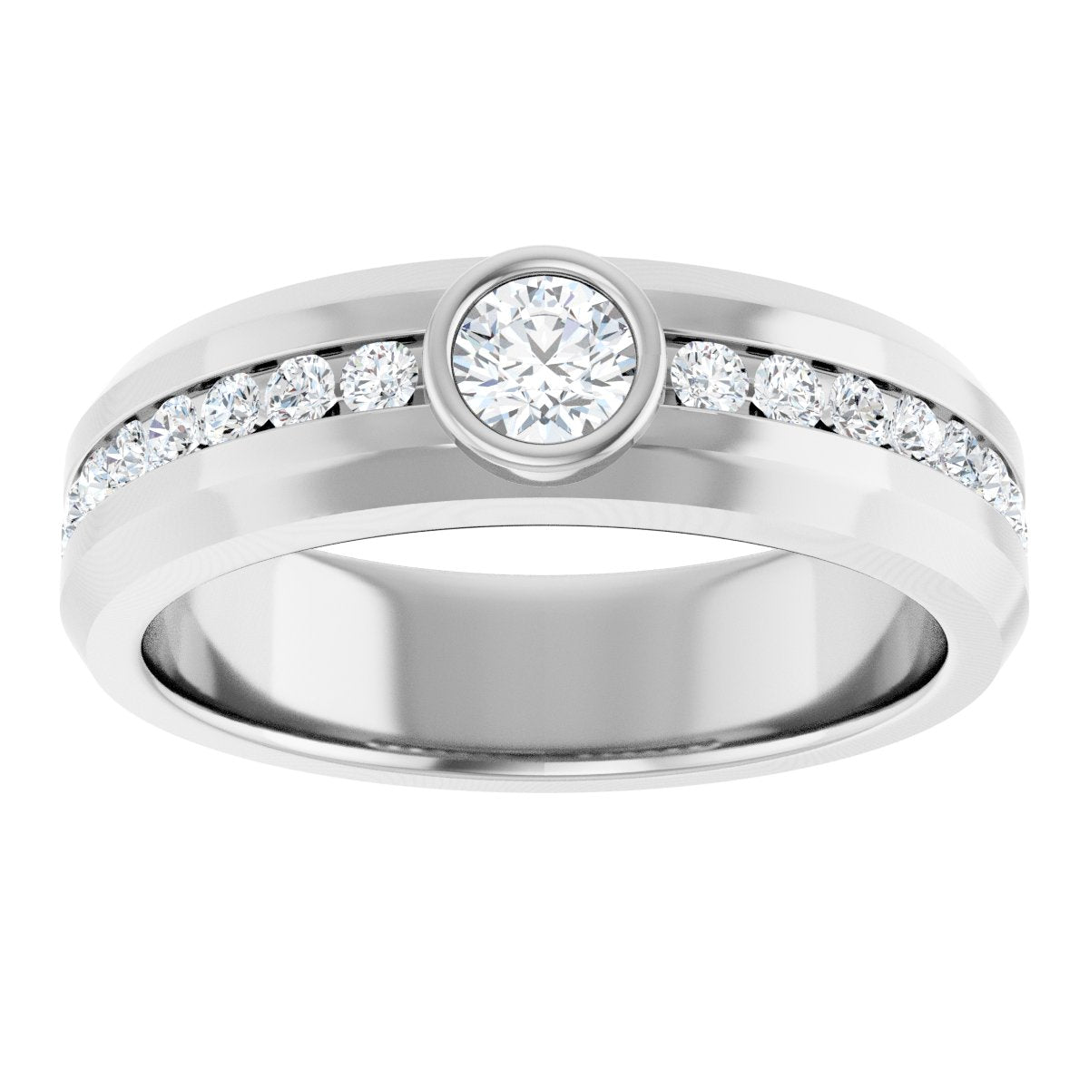 3/4 Ctw Lab-Grown Diamond Band - White Gold - Lab Grown Diamond