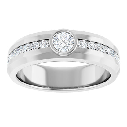 3/4 Ctw Lab-Grown Diamond Band - White Gold - Lab Grown Diamond