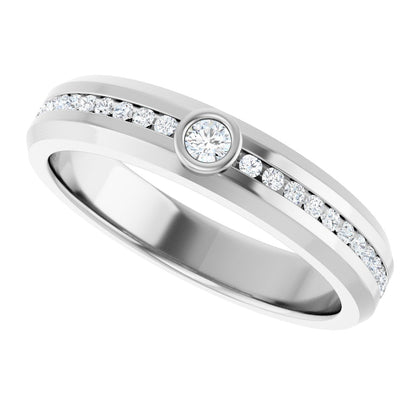 1/4 Ctw Lab-Grown Diamond Band - White Gold - Lab Grown Diamond