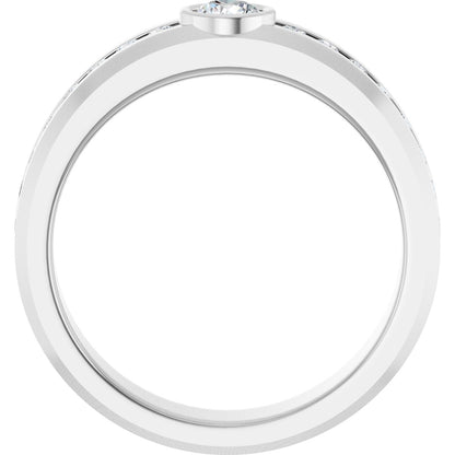 3/4 Ctw Lab-Grown Diamond Band - White Gold - Lab Grown Diamond