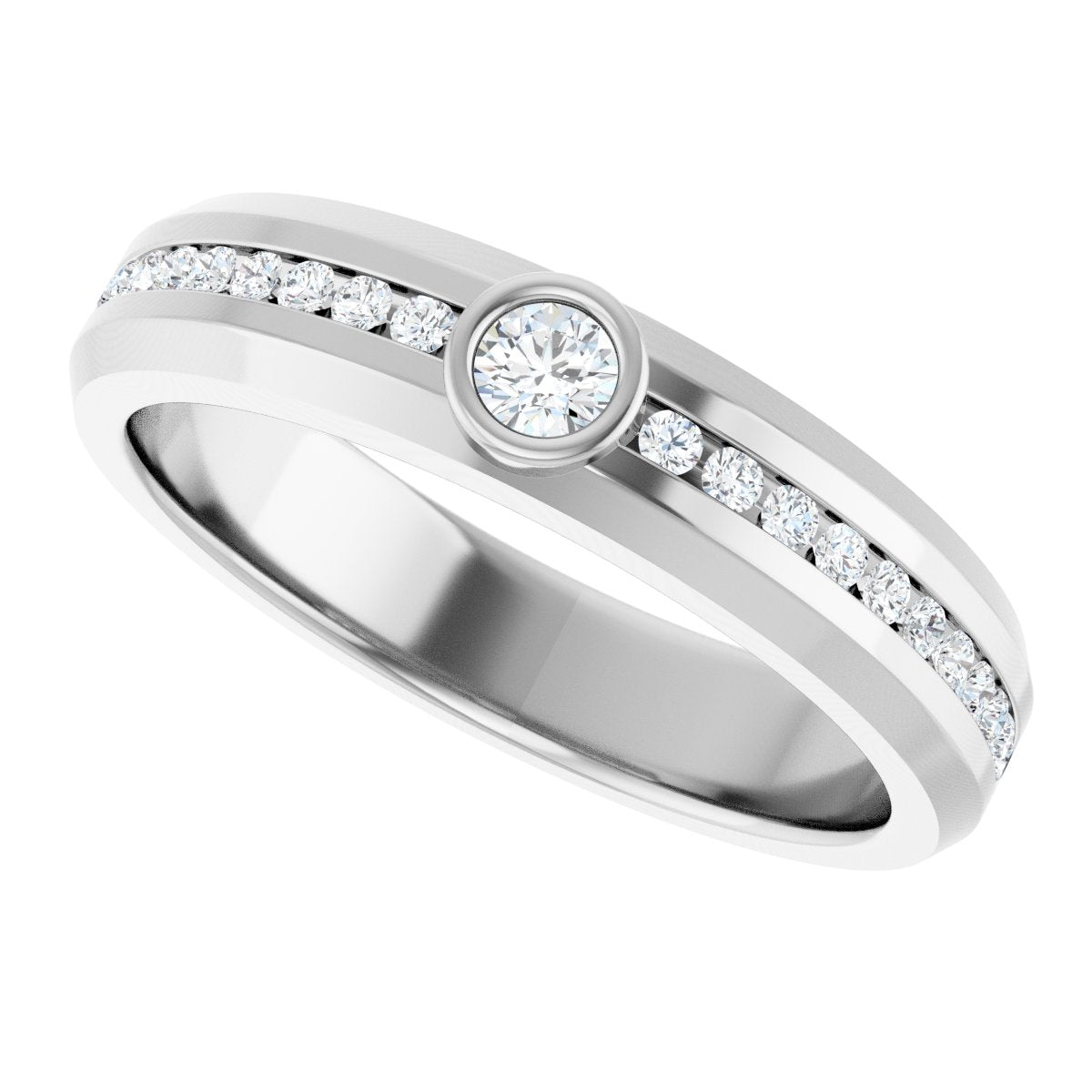 1/3 Ctw Lab-Grown Diamond Band - White Gold - Lab Grown Diamond