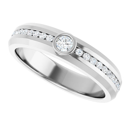 1/3 Ctw Lab-Grown Diamond Band - White Gold - Lab Grown Diamond