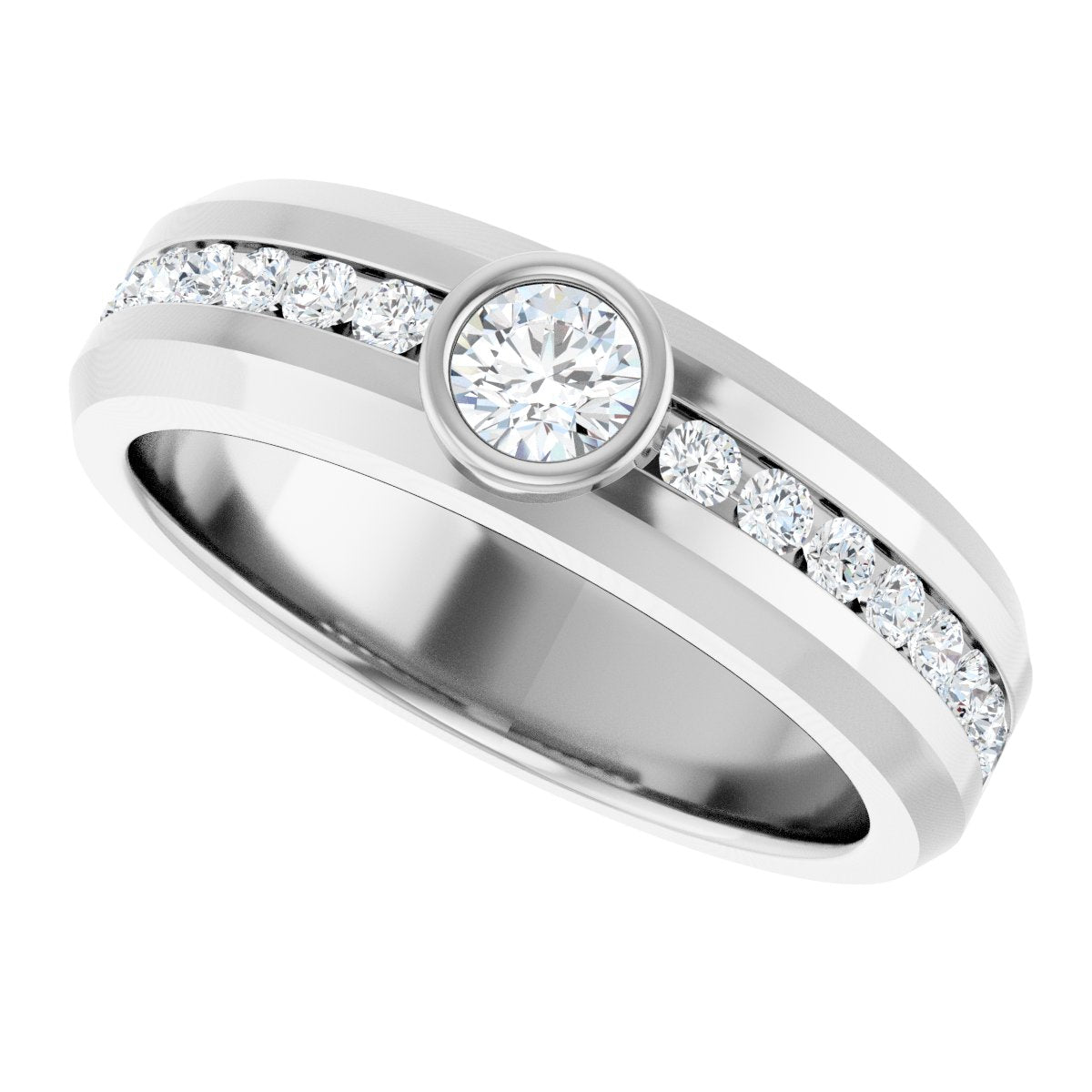 3/4 Ctw Lab-Grown Diamond Band - White Gold - Lab Grown Diamond