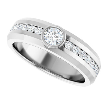 3/4 Ctw Lab-Grown Diamond Band - White Gold - Lab Grown Diamond