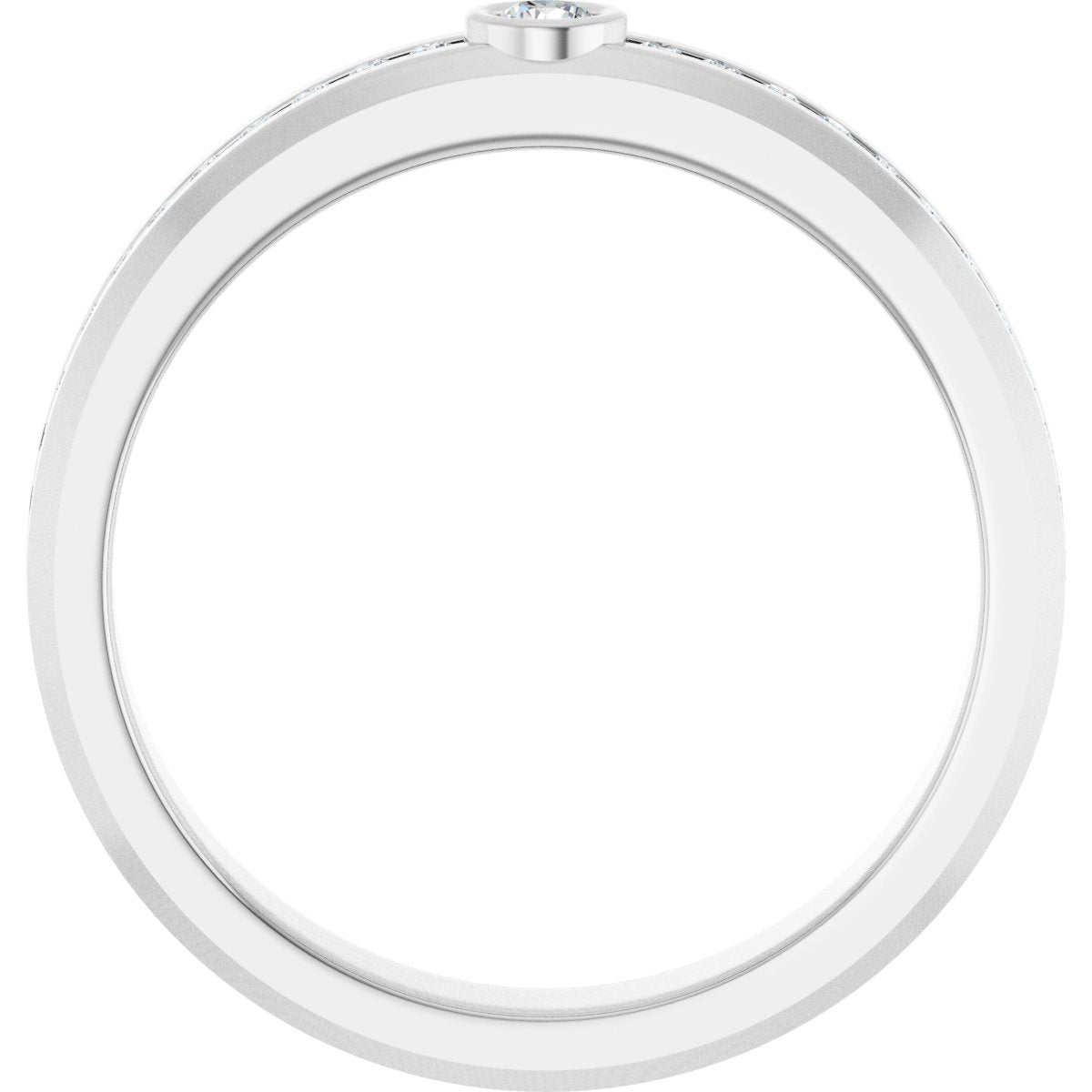 1/4 Ctw Lab-Grown Diamond Band - White Gold - Lab Grown Diamond