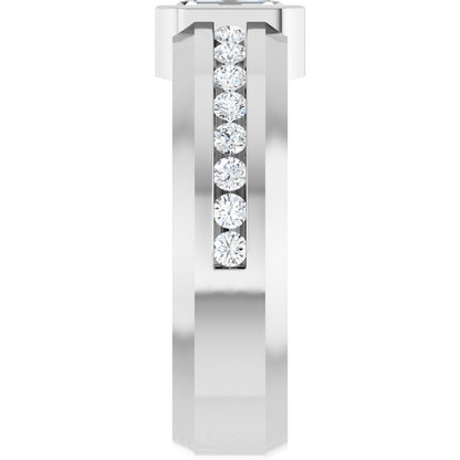 1 3/4 Ctw Emerald Lab-Grown Diamond Band - White Gold - Lab Grown Diamond