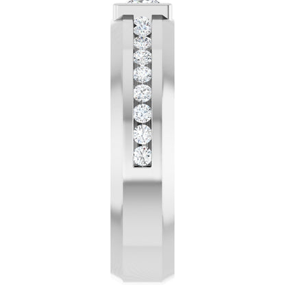 7/8 Ctw Square Lab-Grown Diamond Band - White Gold - Lab Grown Diamond