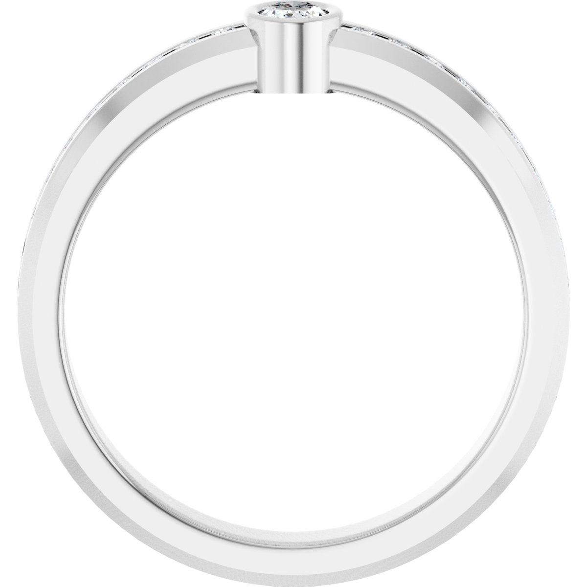 5/8 Ctw Oval Lab-Grown Diamond Band - White Gold - Lab Grown Diamond