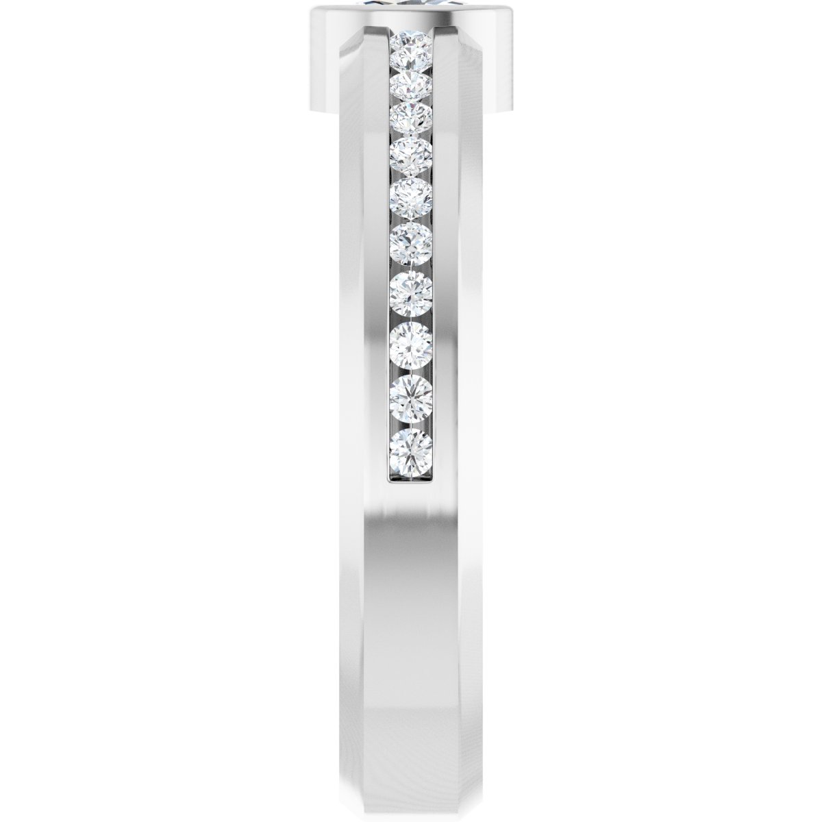 5/8 Ctw Oval Lab-Grown Diamond Band - White Gold - Lab Grown Diamond