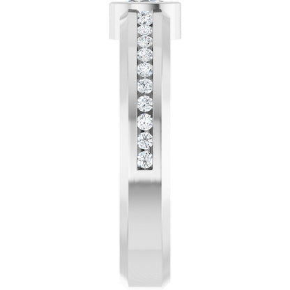 5/8 Ctw Oval Lab-Grown Diamond Band - White Gold - Lab Grown Diamond