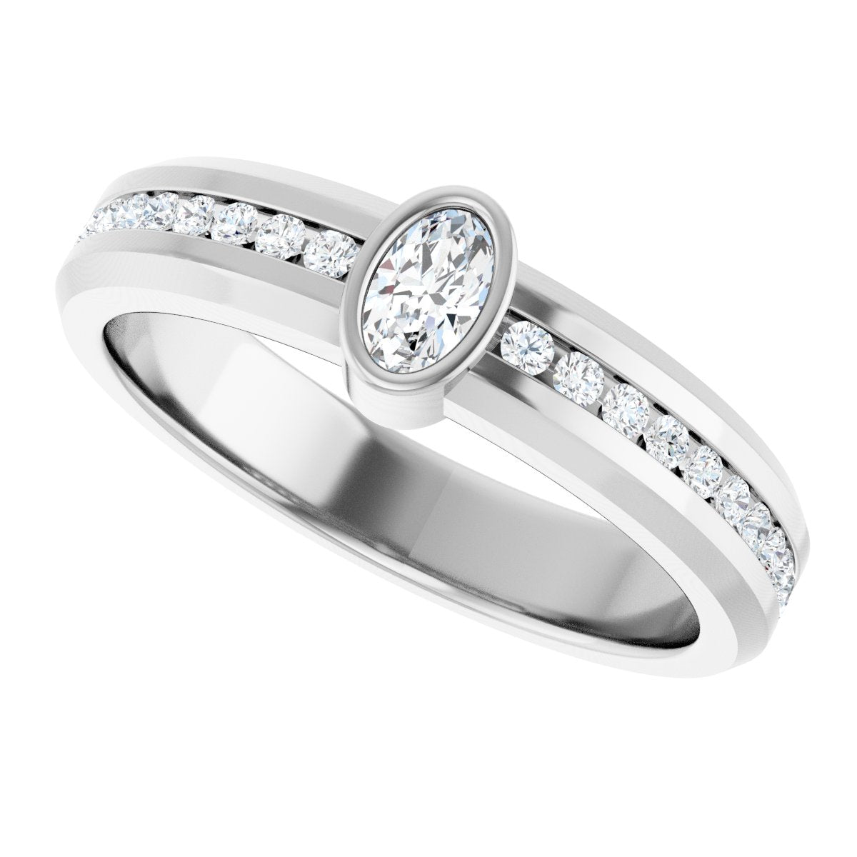 5/8 Ctw Oval Lab-Grown Diamond Band