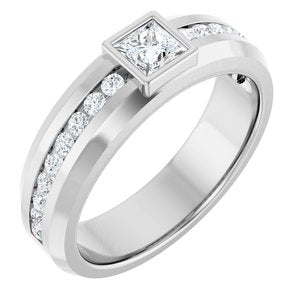 7/8 Ctw Square Lab-Grown Diamond Band