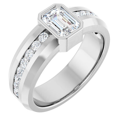 1 3/4 Ctw Emerald Lab-Grown Diamond Band