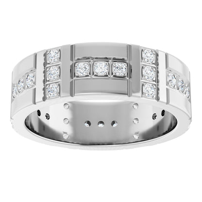 1/4 Ctw Lab-Grown Diamond Accented Eternity Band - White Gold - Lab Grown Diamond